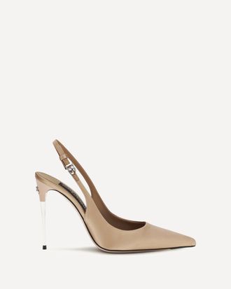 Dolce & Gabbana D&eacute;collet&eacute; slingback in raso Woman 40