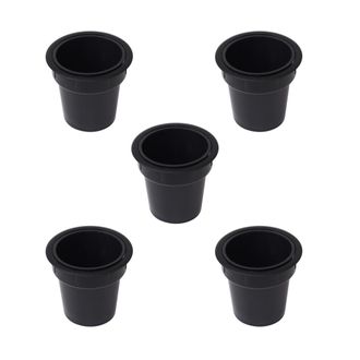 Emuca Emuca - Accesorio Porta Objetos Pot, Pl&aacute;stico Negro, Pl&aacute;stico
