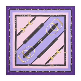 Gucci Gedrukte Zijden Twill Carr&eacute; - Dames - Accessoires - Veelkleurig - Maat: ONE Size Zijde