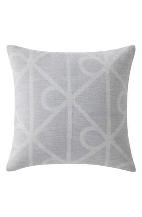 Calvin Klein Emblem Accent Pillow in Light Grey at Nordstrom