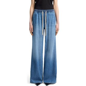 7 For All Mankind Pull-On High Waist Wide Leg Jeans in Hilo at Nordstrom, Size X-Small
