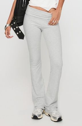 Princess Polly Movement Flare Leg Yoga Pants in Grey Marle at Nordstrom, Size 10