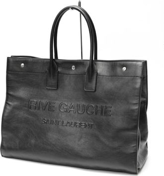 Saint Laurent Black Leather Tote Bag (Pre-Owned)