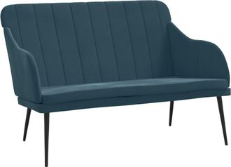 vidaXL Banco De Terciopelo Azul 110x76x80 Cm Vidaxl