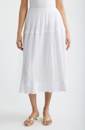 Bernardo Crinkle Maxi Skirt in Bright White at Nordstrom, Size X-Small