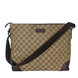 Gucci Pre-owned Cross Body Bags, female, Beige, Size: ONE SIZE Pre-owned Vintage Canvas Crossbody Bag