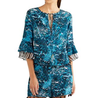 Matthew Williamson Matthew Wiliamson Pom-Pom Hem Silk Top Size XS