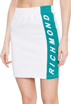 John Richmond Fleece Rok Gibbis - Dames - Korte rokken - Wit - M - Katoen - Rokken