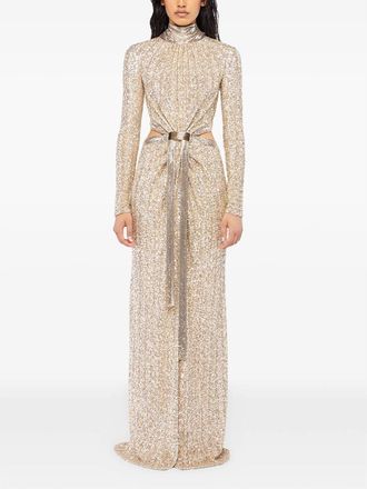 Paco Rabanne Sequin-embellished Cut-out Dress