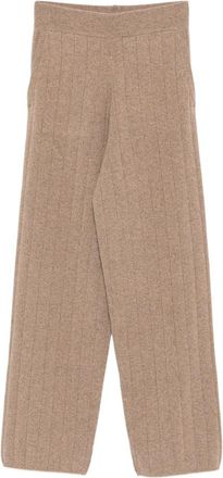 Max Mara Ribbed Cashmere Straight-leg Trousers