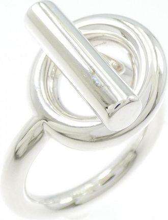 Herm&egrave;s Silver 925 Band Ring (Pre-Owned)
