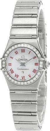 Omega Pre-owned Omega Constellation Quartz Diamond White Dial Ladies Watch 1466.63.00