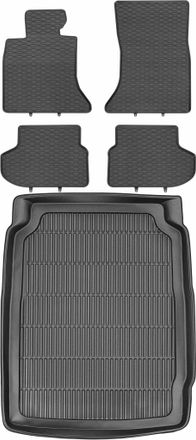 OEM Juego De Alfombrillas De Goma Para Coche Y Alfombrilla Para Maletero Para Bmw Serie 5 F10 Sed&aacute;n (2013-2017)