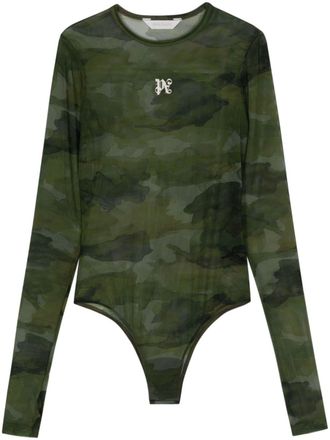Palm Angels Body met geborduurd logo - Groen