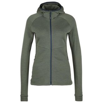 Stoic MerinoFleece240 StorforsSt. Zip Hoody Merinohoodie f&uuml;r Damen | oliv
