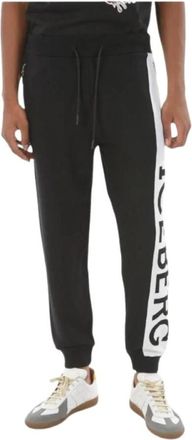 Iceberg Heren Zwarte Broek Ab 05 7010 - Heren - Sweatpants - Zwart - 2XL - Katoen - Broeken