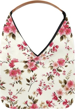 Generic Colorful Flowers Reusable Lightweight Grocery Bags - Foldable Into Compact Pouch, Washable & Sturdy, Multipurpose for Shopping and Travel