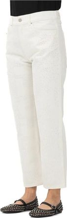 Diesel Straight Jeans - Dames - Regular Fit Jeans - Wit - 2XS - Katoen - Jeans