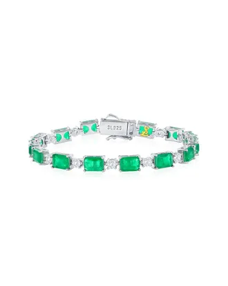 Suzy Levian Suzy Levian Gala Collection Silver Cz Tennis Bracelet