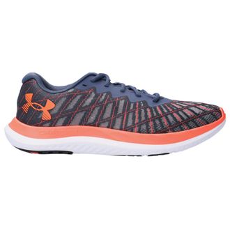 Under Armour Charged Breeze 2 Textile Mens Low Top Trainers - Grey Orange - Size:UK 10.5