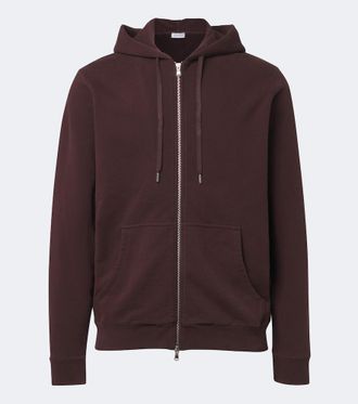 Sunspel Loopback cotton hoodie