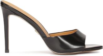 Kazar Minimalistische zwarte hoge muiltjes. Dit product valt klein uit. - Dames - Muiltjes - Zwart - 35 EU - Leer - Schoenen