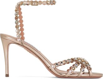 Aquazzura Sandali Tequila con tacco a stiletto - Oro