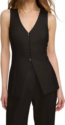 Favorite Daughter Longline V-Neck Vest In Black