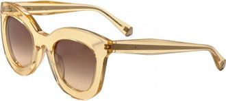 Kate Young for Tura Womens K533-CHA-47 K533 47 CHA Rosalba Sunglasses - Beige - One Size