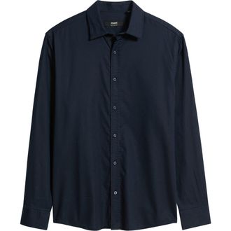 Mavi Cotton Blend Button-Up Shirt in Dark Sapphire at Nordstrom, Size Medium