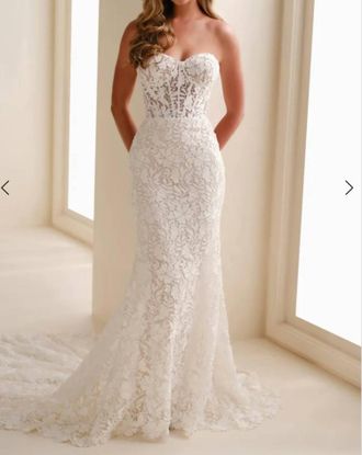 Mon Cheri Enchanting Strapless Sweetheart Neck Dress In Ivory
