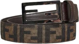 Fendi Pre-owned Belts, female, Brown, Size: ONE SIZE Pre-owned Canvas belts