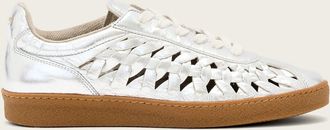 AllSaints Leather Velma Leather Woven Trainers, Size: UK 4/ US 7/ EU 37