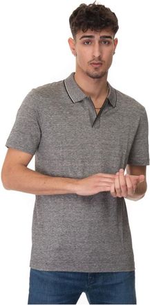HUGO BOSS Tops, Heren, Blauw, S, Katoen, Contrast Polo Shirt, Korte Mouw, Slim Fit