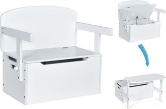 Costway 3-in-1 Kids Table and Chair Set Children Activity Bench Storage Box