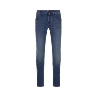 Jacob Cohen Jeans in denim con patch logo - - Jeans - Uomo - Blu - W33
