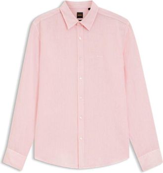 BOSS Regular-fit shirt in linen