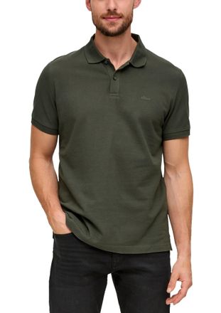 s.Oliver Poloshirt S.OLIVER, Herren, Gr. XXL, gr&uuml;n (olive), Jersey, Obermaterial: 100% Baumwolle, regular fit h&uuml;ftlang, Rundhals, Rippb&uuml;ndchen, Shirts Poloshir