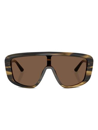 Dolce & Gabbana Eyewear Zonnebril met gestreept montuur - Bruin