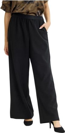 In Front Pantaloni Larghi - - Trousers - Donna - Nero - XL