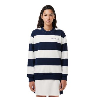Lacoste Dames/Dames French Made Organic Katoenen Oversized Sweatshirt (Cr&egrave;me)