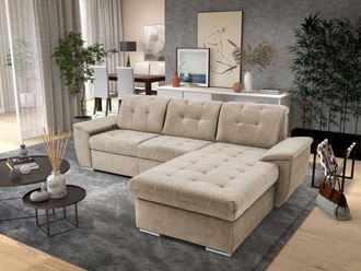 Exxpo Sofa Fashion Ecksofa »Derby Inkl. Kopfteilverstellung, wahlw. Bett & Bettkasten, L-Form« EXTRA an Komfort zum Relaxen, Entspannen und Wohlfühlen
