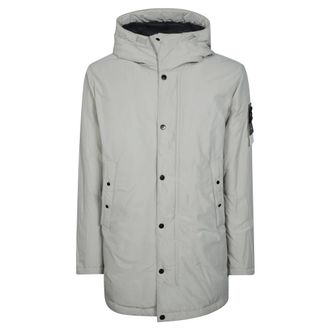 Stone Island Parka lunga in piuma - - Coats - Uomo - Beige - 2XL