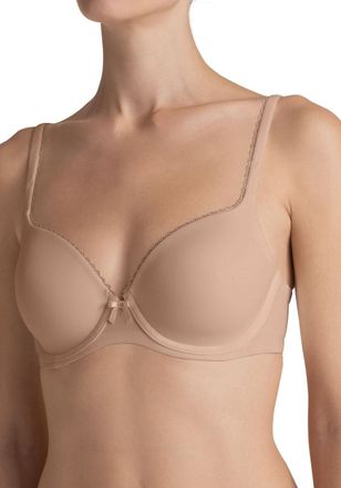 Triumph T-Shirt-BH TRIUMPH Perfectly Soft, Damen, Gr. 75, Cup D, beige, Microtouch, Obermaterial: 66% Polyamid, 17% Elasthan, 17% Polyester, Basic, BHs T-Shir