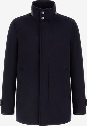 Herno Kurzer Mantel aus Kaschmir mit Stehkragen