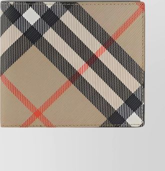 Burberry check bifold wallet