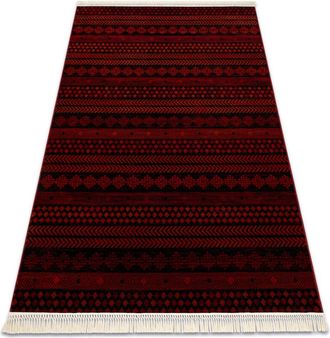 RugsX Rugsx - Orient 5132 Alfombra Burdeos / Negra Oriental, Con Flecos Red 250x350 Cm