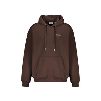 Off-white Brown Cotton Mens Sweatshirt