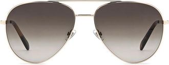 Fossil FOS 3176/G/S Asian Fit 3YG/HA Mens Sunglasses Gold Size 60
