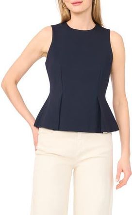 Ted Baker Pleated Ponte Peplum Top in Baritone Blue at Nordstrom Rack, Size 10